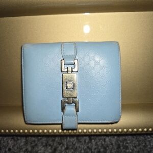 Gucci Sky Blue Leather Wallet